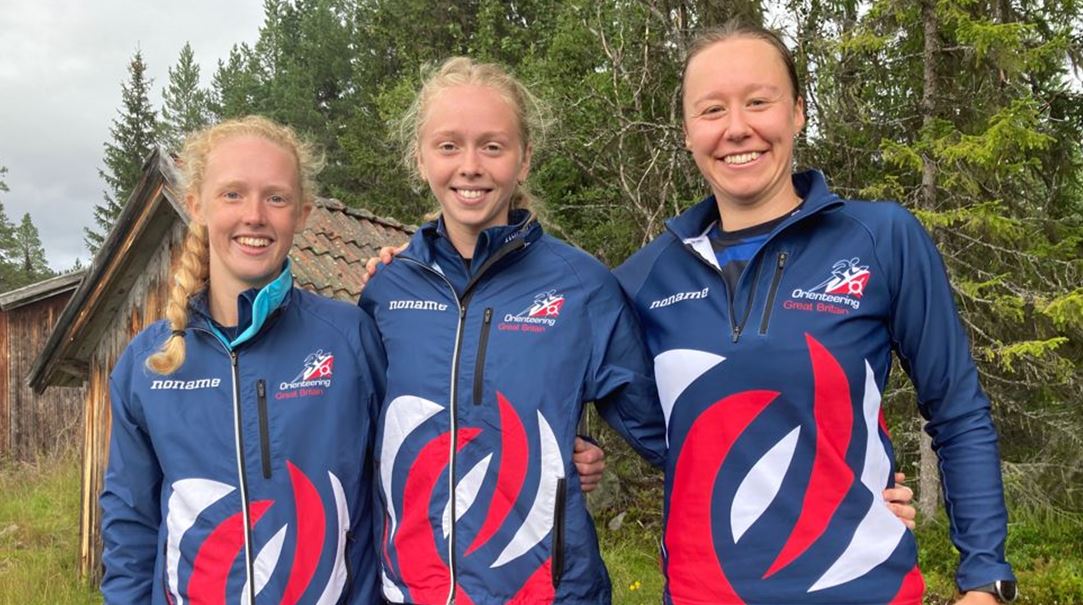 Left to right:  Cecilie Andersen, Laura
King and Jo Shepherd who finished 19th in the Relay