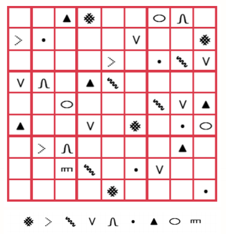 Sudoku symbol puzzle