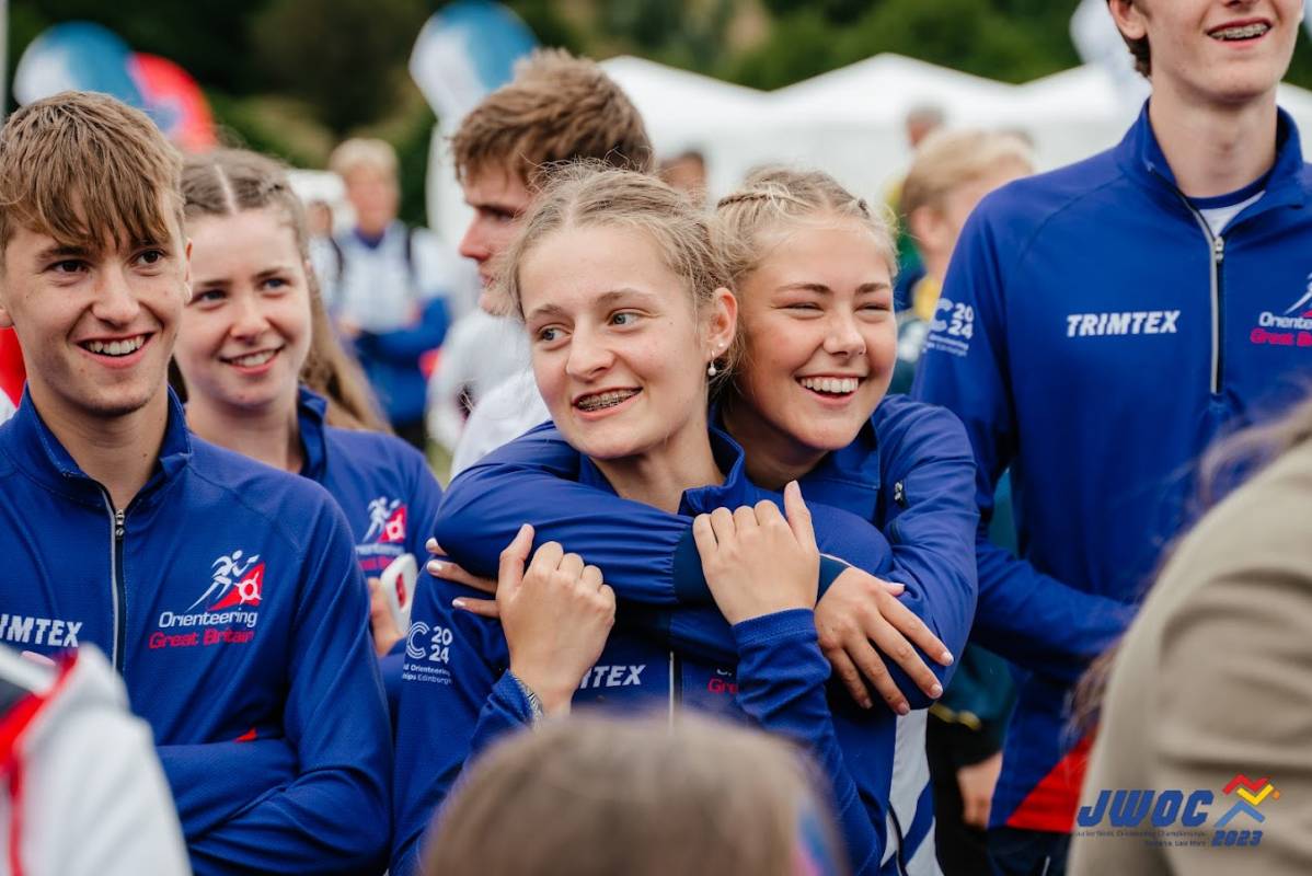 All smiles from the GB Team at JWOC 2023