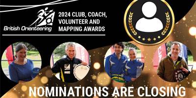 Deadline to nominate in our Annual Club, Coach, Volunteer and Mapping Awards extended